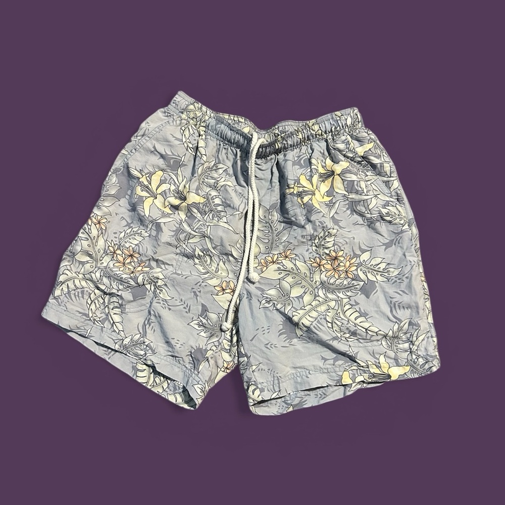 Tommy Bahama Vintage Floral Drawstring Swim Shorts